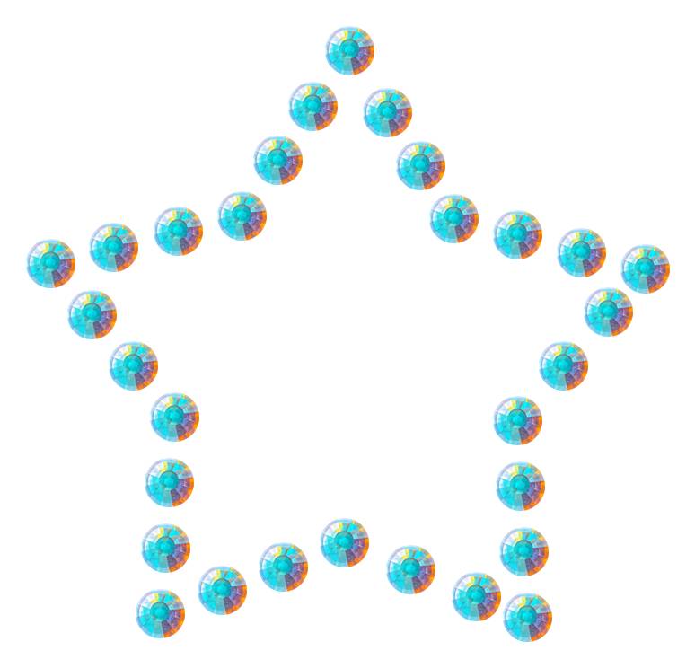 Трафарет Контур мини-звезды — RHT_STAR4_SS20_CRYSTAL_AB_DMC