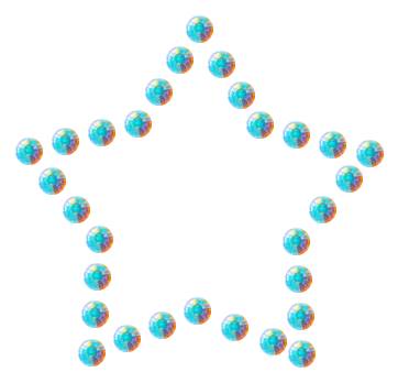 Трафарет Контур мини-звезды — RHT_STAR4_SS6_CRYSTAL_AB_DMC