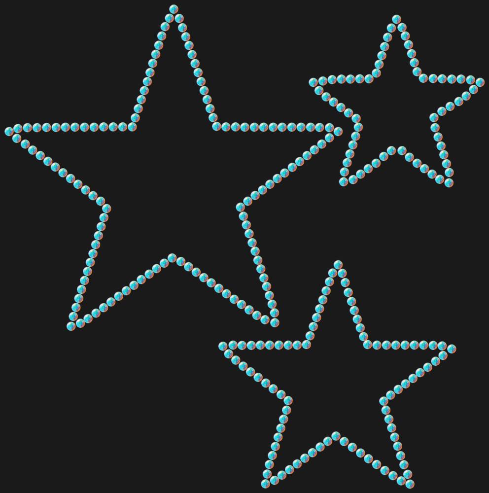 Трафарет Звезды — RHT_STARS1_SS10_CRYSTAL_AB_DMC