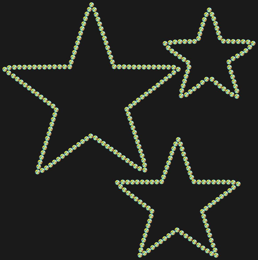 Трафарет Звезды — RHT_STARS1_SS12_CRYSTAL_AB