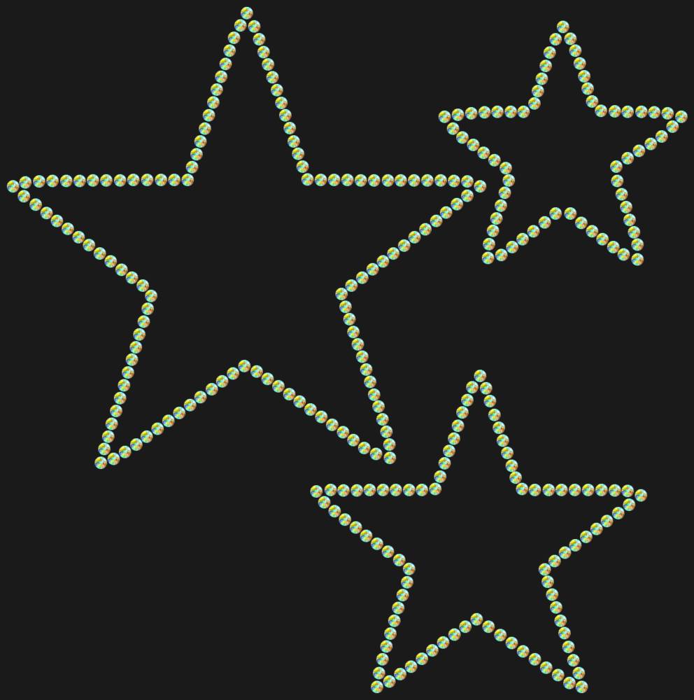 Трафарет Звезды — RHT_STARS1_SS6_CRYSTAL_AB