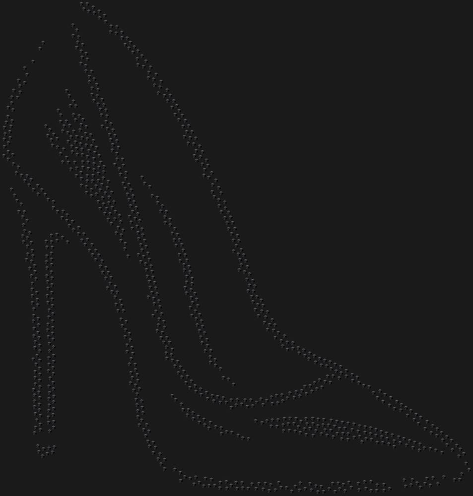 Трафарет Туфелька на шпильке — RHT_STILETTO1_SS10_JET_BLACK