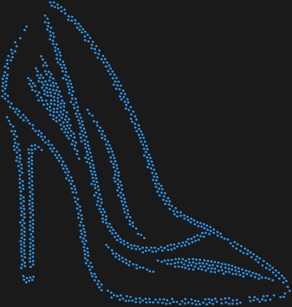 Трафарет Туфелька на шпильке — RHT_STILETTO1_SS10_LT_SAPPHIRE