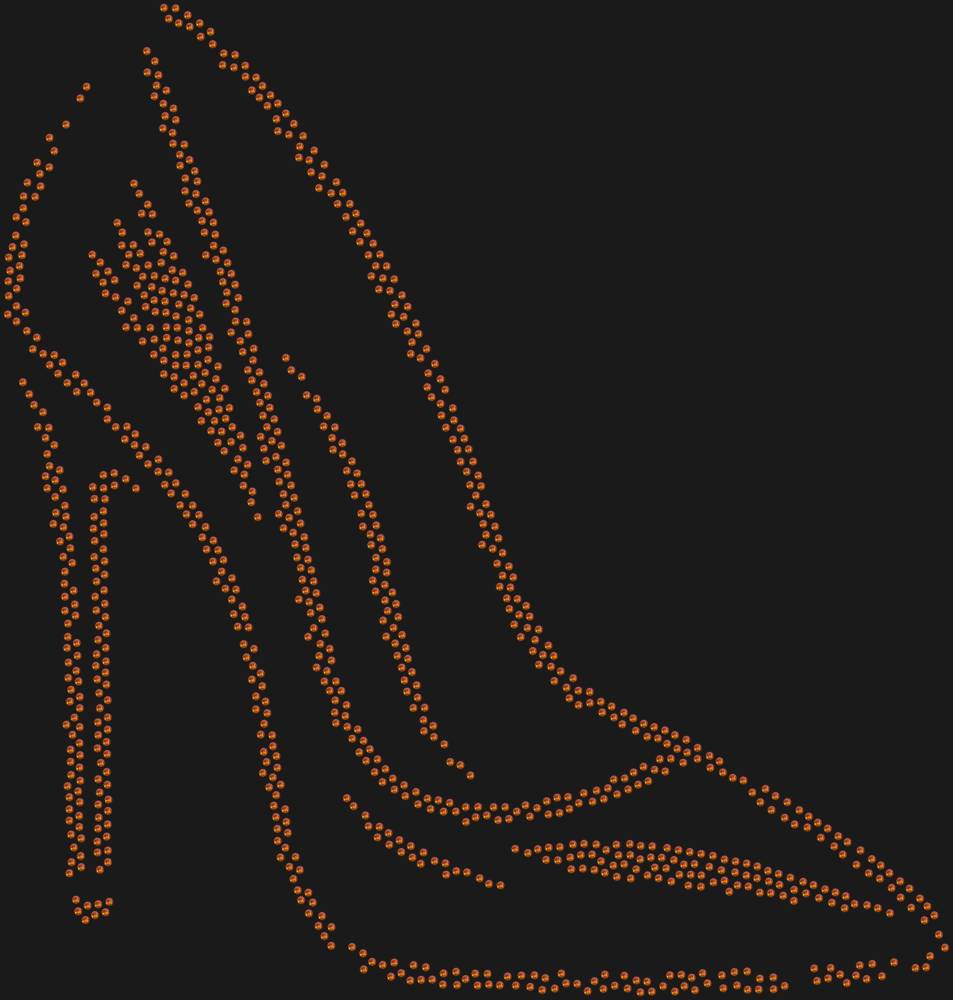 Трафарет Туфелька на шпильке — RHT_STILETTO1_SS10_RED_VOLCANO