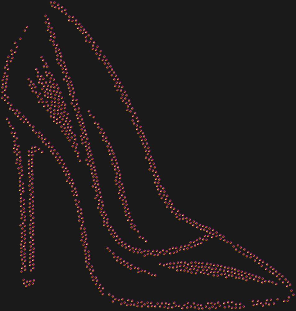 Трафарет Туфелька на шпильке — RHT_STILETTO1_SS16_RAINBOW