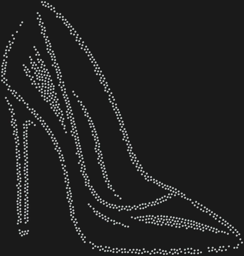 Трафарет Туфелька на шпильке — RHT_STILETTO1_SS6_CRYSTAL_CLEAR