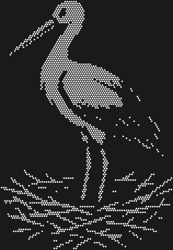 Трафарет Аист — RHT_STORK1_SS10_CRYSTAL_CLEAR