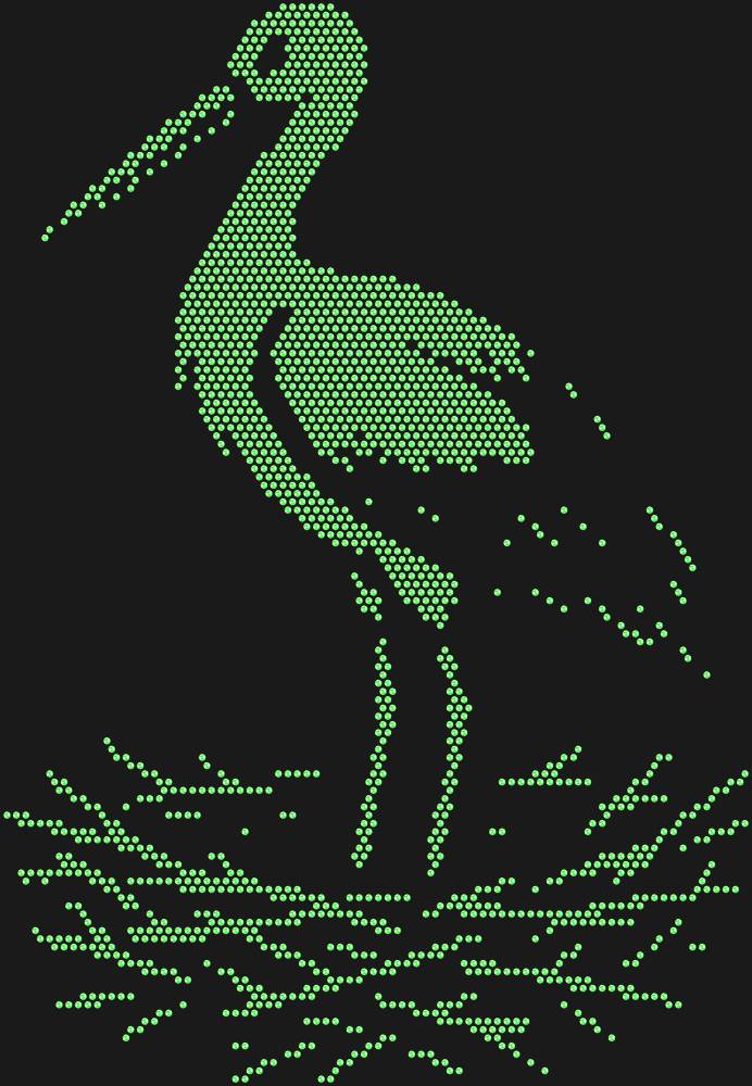 Трафарет Аист — RHT_STORK1_SS10_LT_PERIDOT