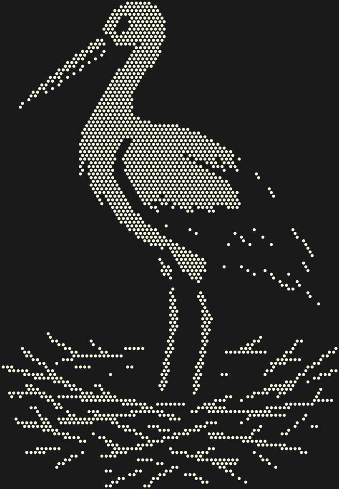 Трафарет Аист — RHT_STORK1_SS6_CRYSTAL_AB