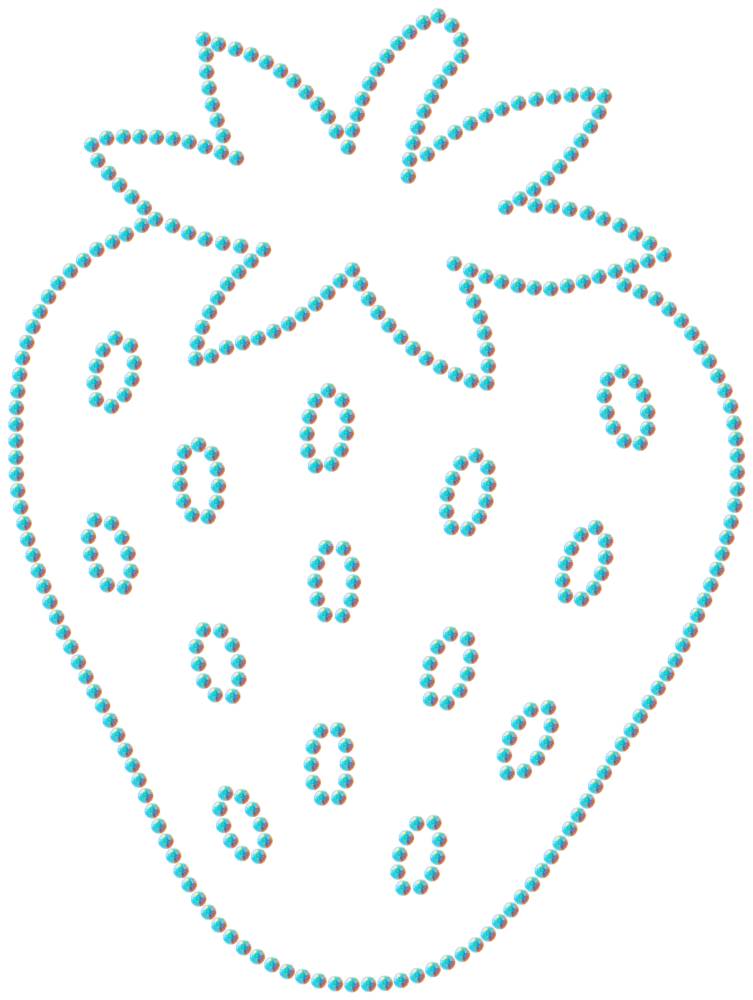 Трафарет Клубника — RHT_STRAWBERRY2_SS10_CRYSTAL_AB_DMC