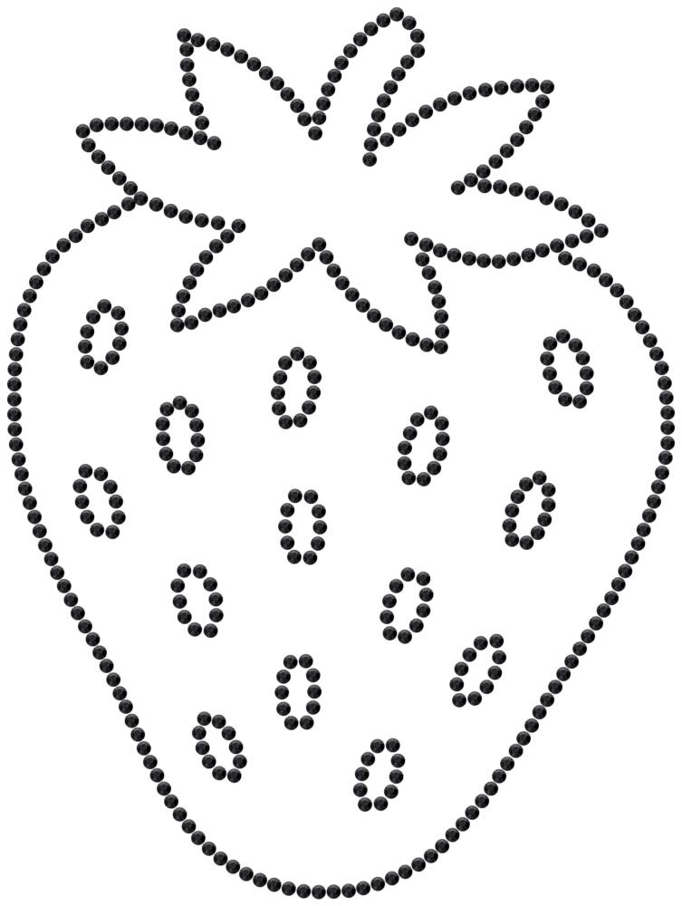 Трафарет Клубника — RHT_STRAWBERRY2_SS10_JET_BLACK