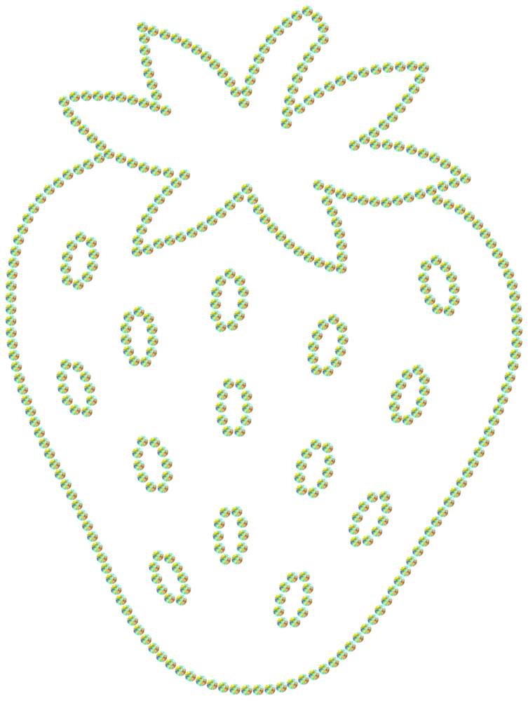 Трафарет Клубника — RHT_STRAWBERRY2_SS12_CRYSTAL_AB