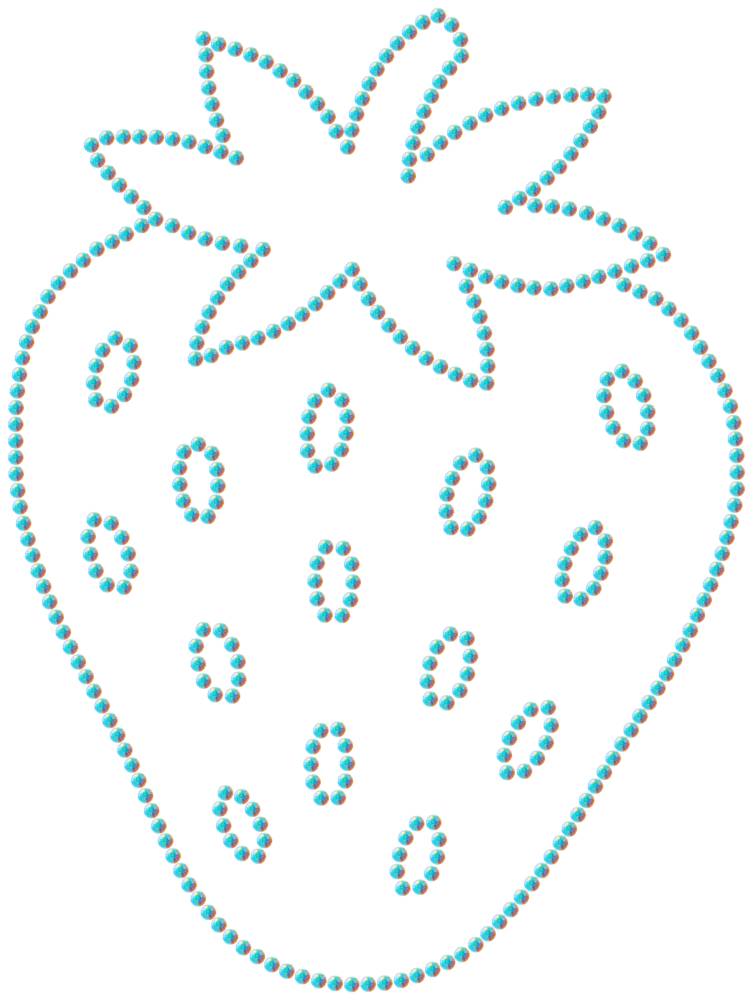 Трафарет Клубника — RHT_STRAWBERRY2_SS16_CRYSTAL_AB_DMC