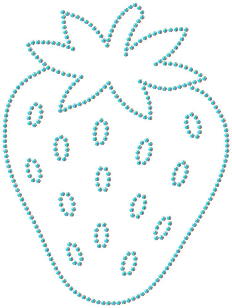 Трафарет Клубника — RHT_STRAWBERRY2_SS20_CRYSTAL_AB_DMC