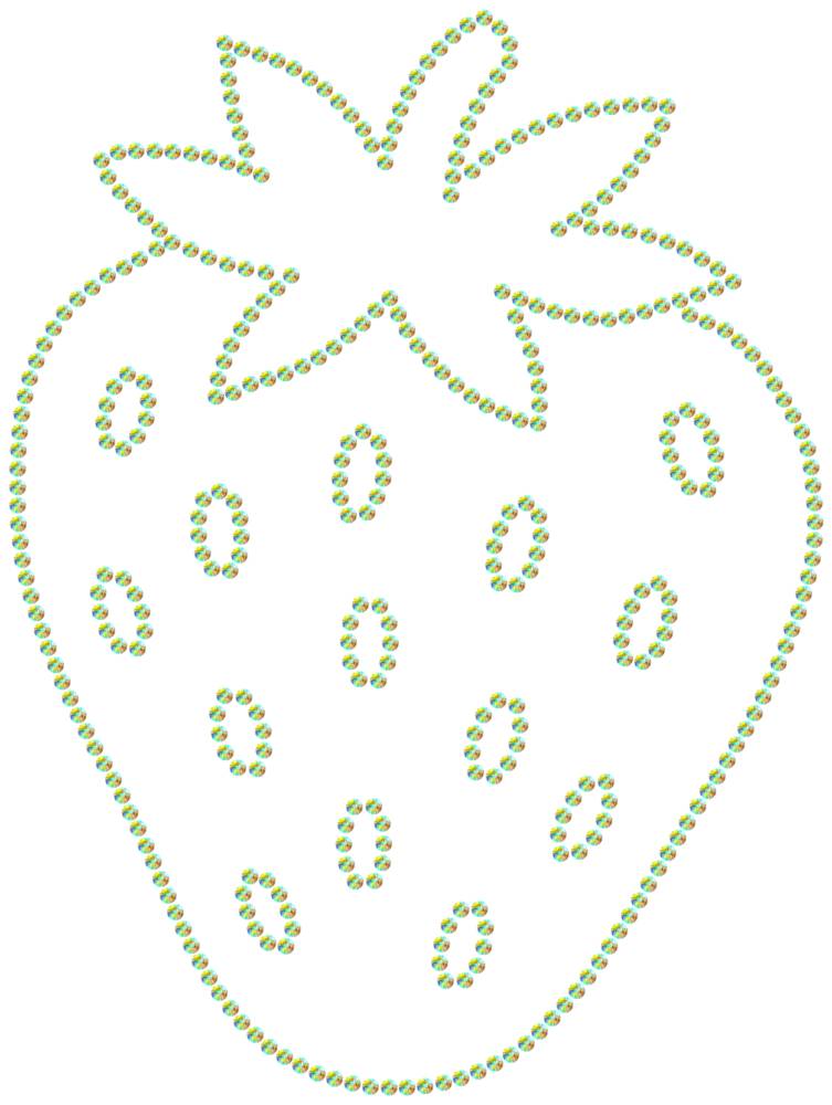 Трафарет Клубника — RHT_STRAWBERRY2_SS6_CRYSTAL_AB