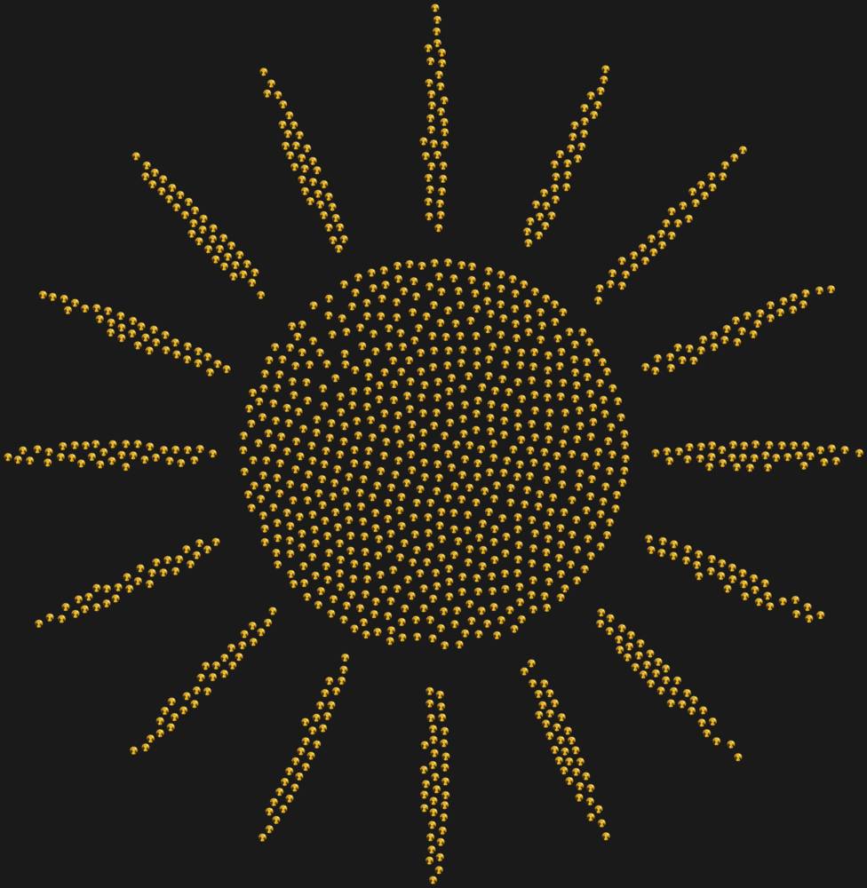 Трафарет Солнце с лучами — RHT_SUN1_SS10_GOLD