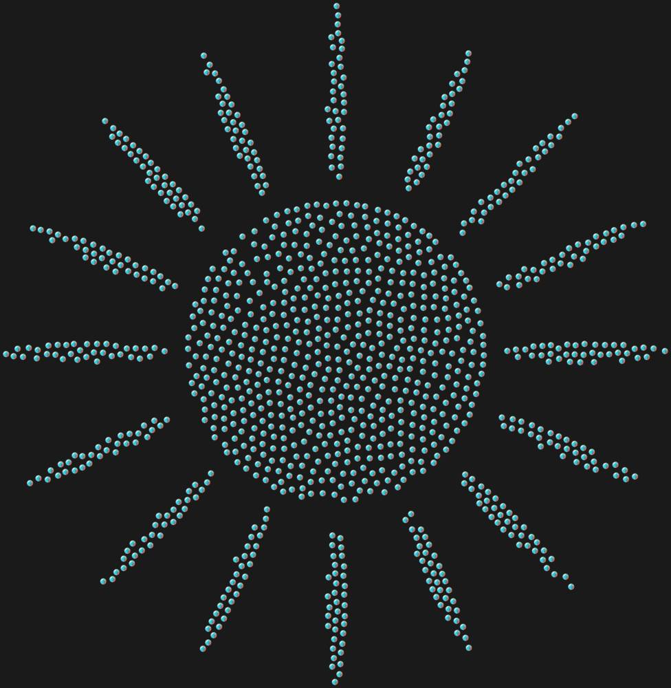 Трафарет Солнце с лучами — RHT_SUN1_SS12_CRYSTAL_AB_DMC