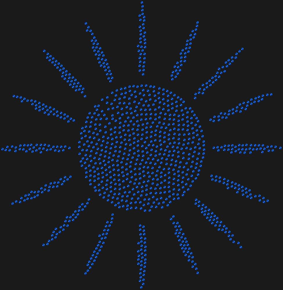 Трафарет Солнце с лучами — RHT_SUN1_SS16_SAPPHIRE