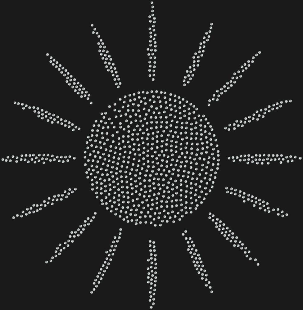 Трафарет Солнце с лучами — RHT_SUN1_SS6_CRYSTAL_CLEAR