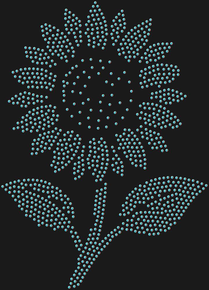 Трафарет Подсолнух — RHT_SUNFLOWER1_SS12_CRYSTAL_AB_DMC