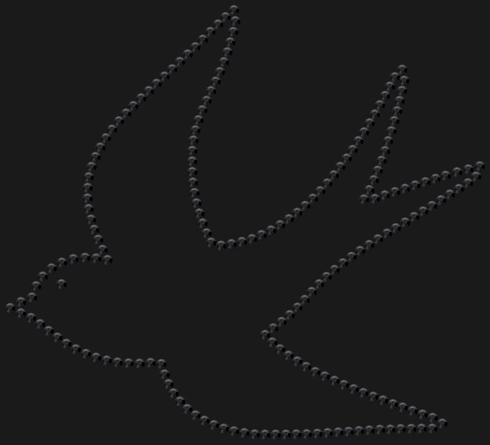 Трафарет Ласточка — RHT_SWALLOW1_SS16_JET_BLACK