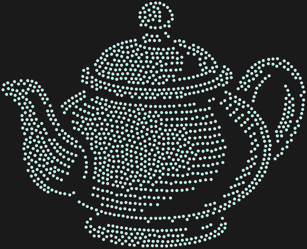 Трафарет Заварочный чайник — RHT_TEAPOT1_SS10_CRYSTAL_AB_DMC
