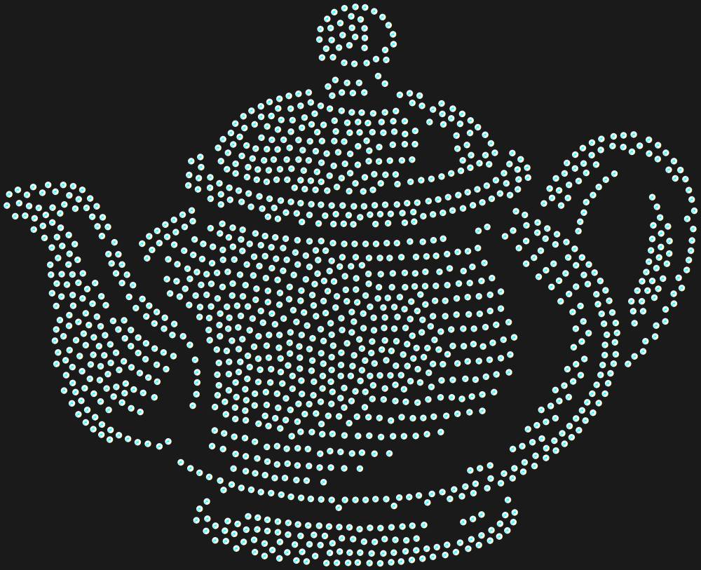 Трафарет Заварочный чайник — RHT_TEAPOT1_SS6_CRYSTAL_AB_DMC