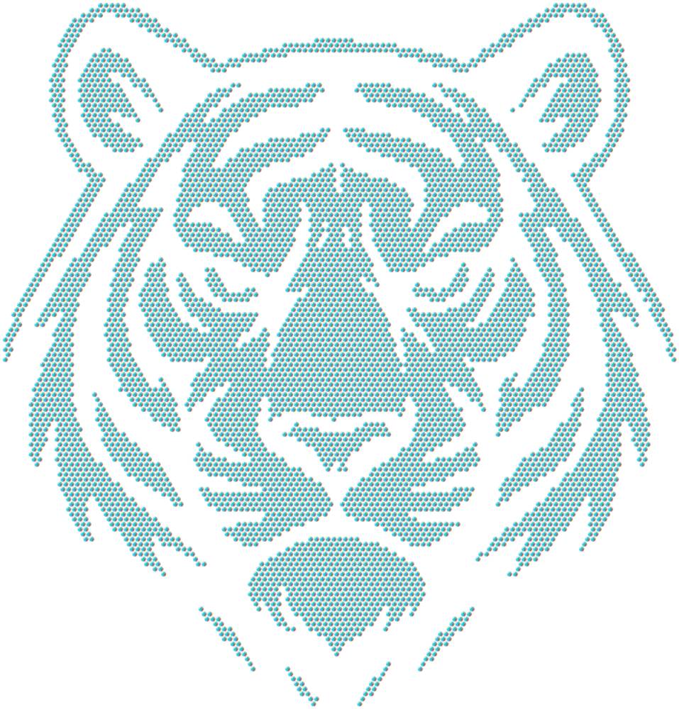 Трафарет Тигр — RHT_TIGER1_SS10_CRYSTAL_AB_DMC