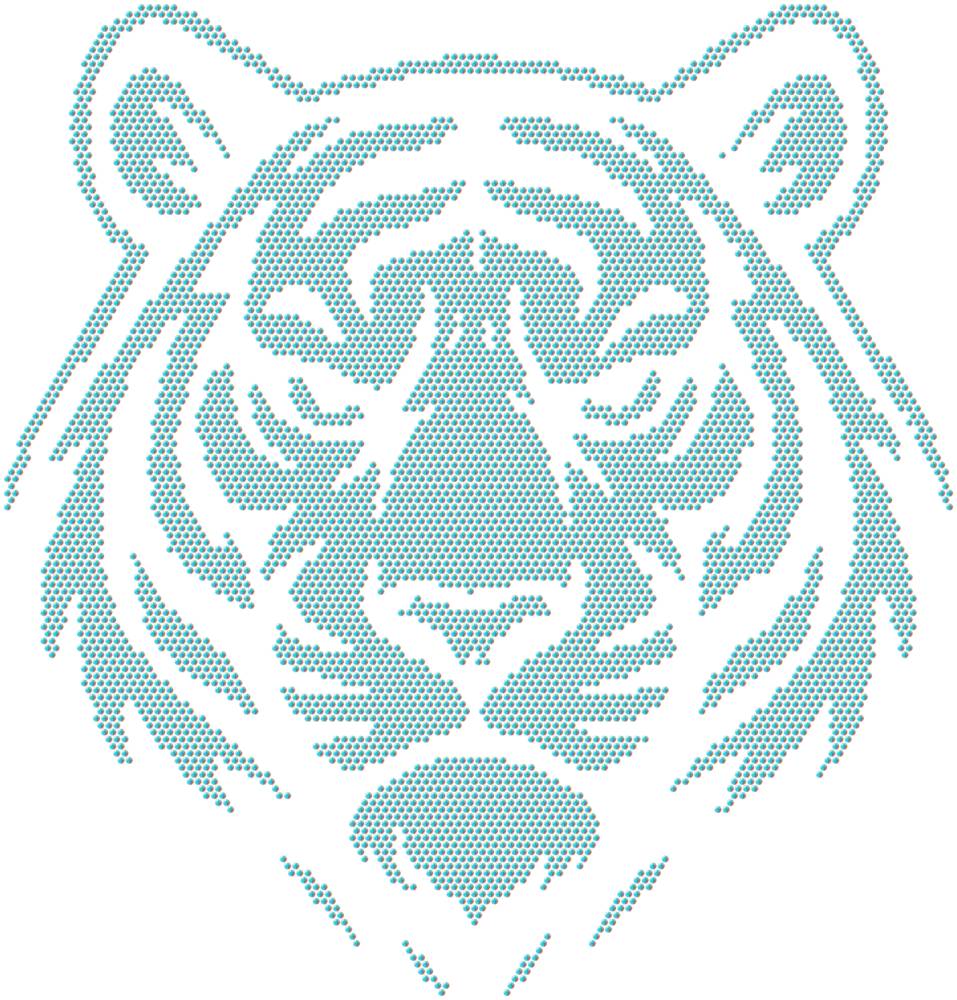 Трафарет Тигр — RHT_TIGER1_SS6_CRYSTAL_AB_DMC
