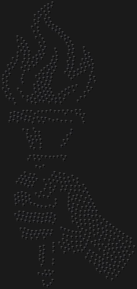 Трафарет Факел в руке — RHT_TORCH2_SS10_JET_BLACK