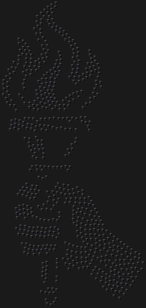 Трафарет Факел в руке — RHT_TORCH2_SS16_JET_BLACK