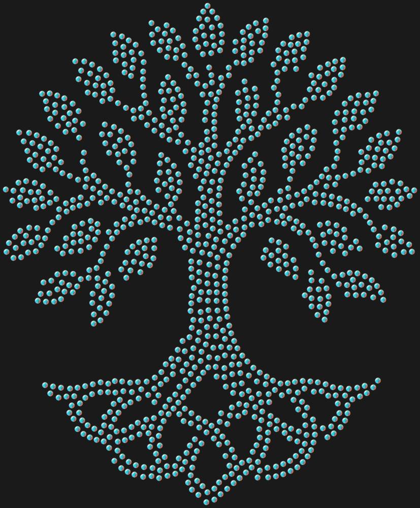 Трафарет Древо жизни — RHT_TREEOFLIFE1_SS10_CRYSTAL_AB_DMC