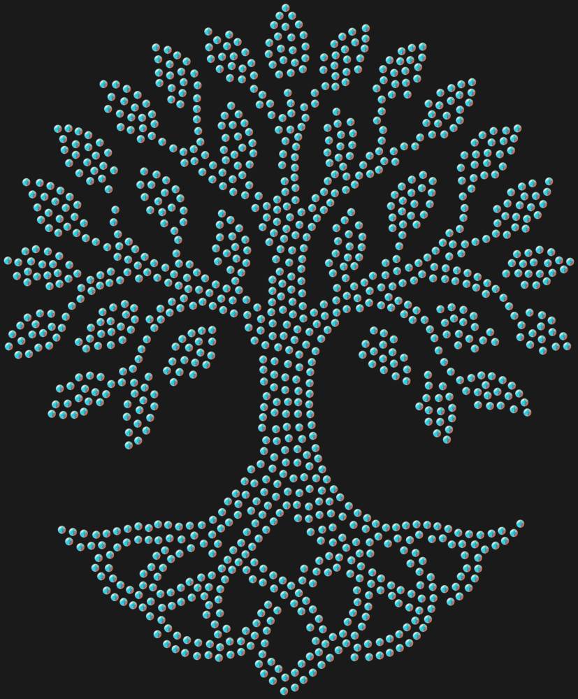 Трафарет Древо жизни — RHT_TREEOFLIFE1_SS12_CRYSTAL_AB_DMC