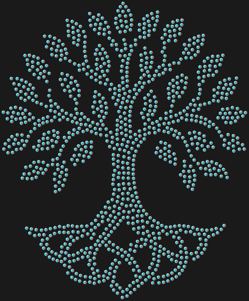 Трафарет Древо жизни — RHT_TREEOFLIFE1_SS16_CRYSTAL_AB_DMC