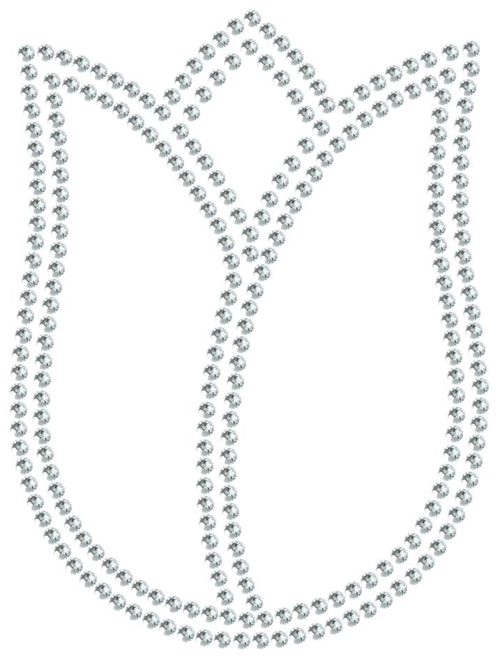 Трафарет Тюльпан — RHT_TULIP1_SS6_CRYSTAL_CLEAR