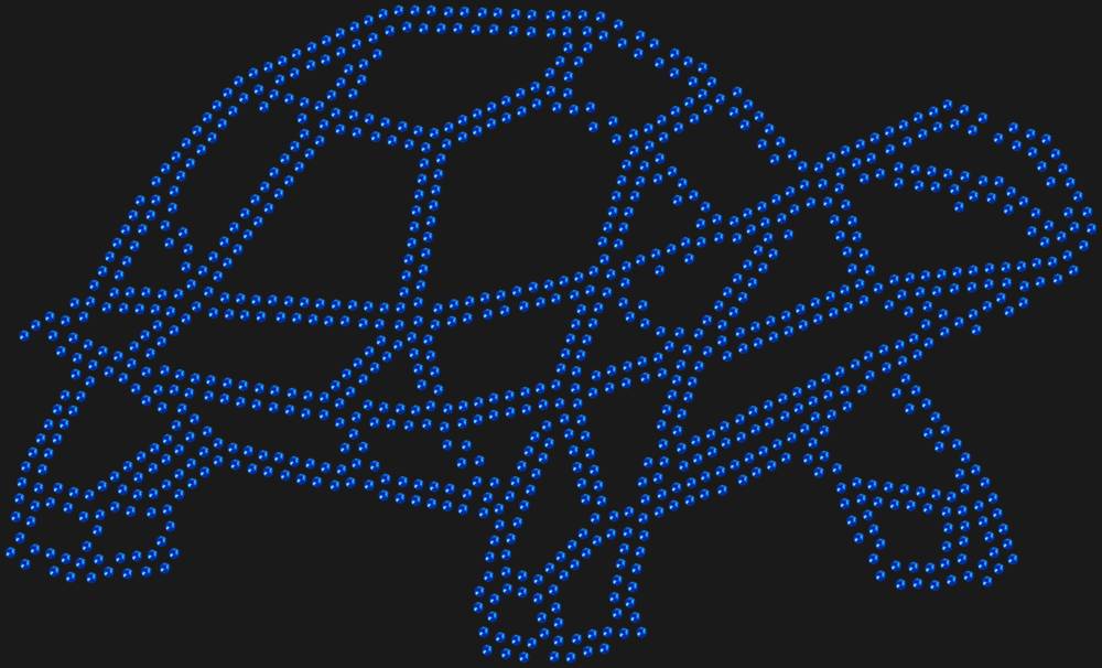 Трафарет Черепаха low-poly — RHT_TURTLE2_SS10_SAPPHIRE