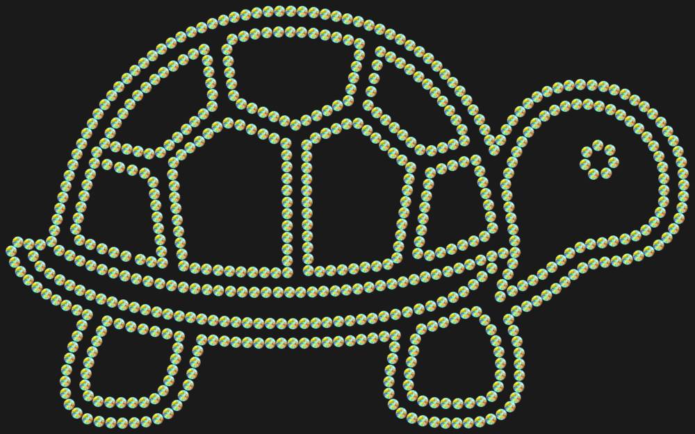Трафарет Черепашка — RHT_TURTTLE1_SS10_CRYSTAL_AB
