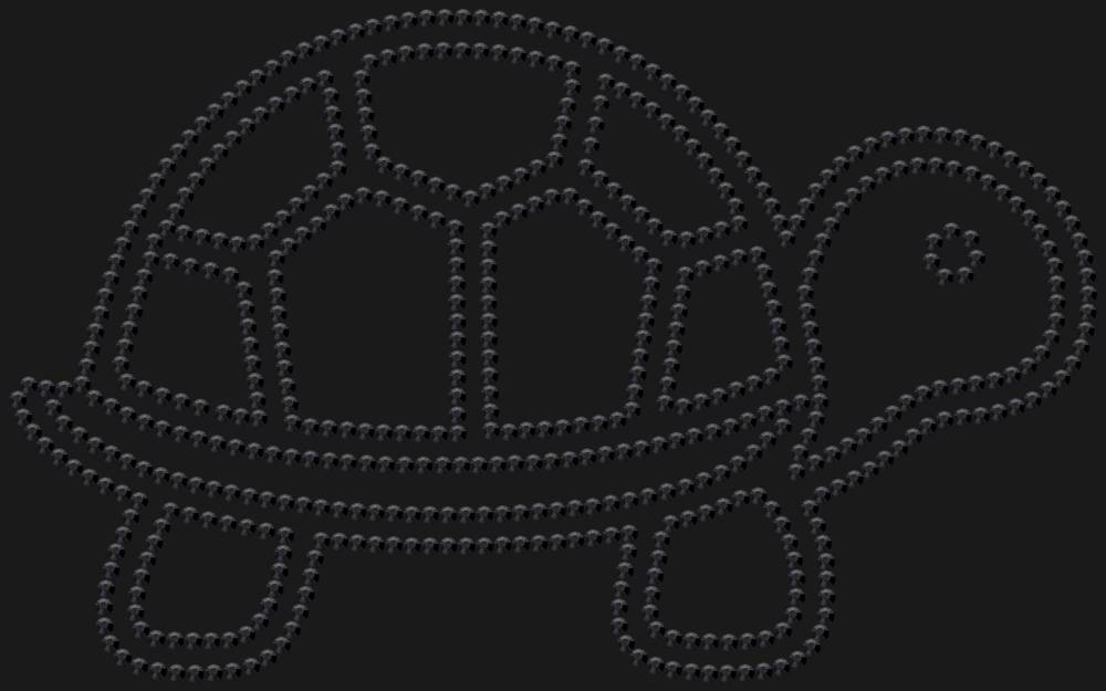 Трафарет Черепашка — RHT_TURTTLE1_SS10_JET_BLACK