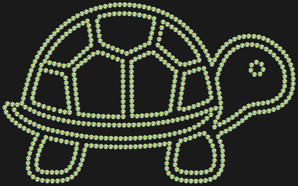 Трафарет Черепашка — RHT_TURTTLE1_SS16_CRYSTAL_AB