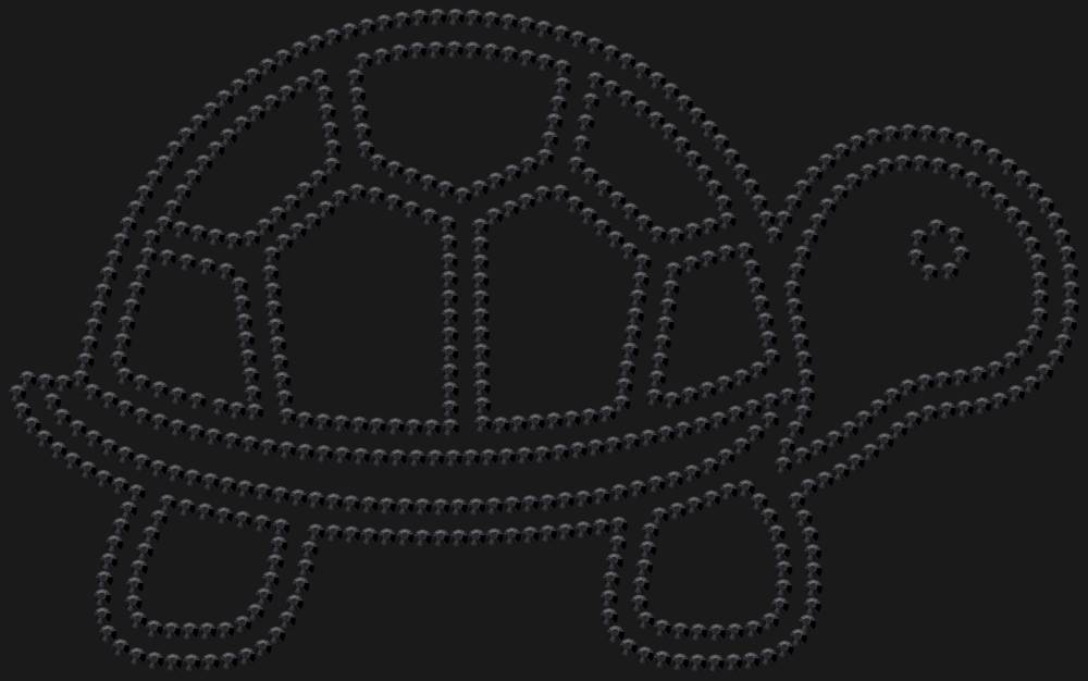 Трафарет Черепашка — RHT_TURTTLE1_SS16_JET_BLACK