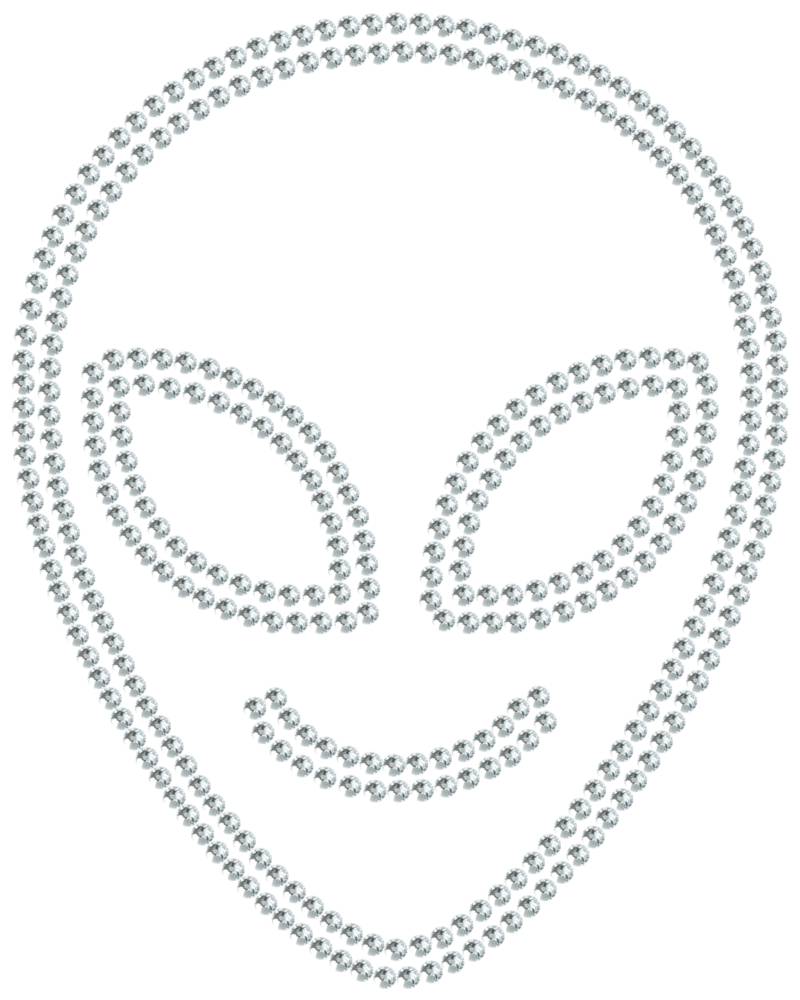 Трафарет Милый инопланетянин — RHT_UFO2_SS10_CRYSTAL_CLEAR