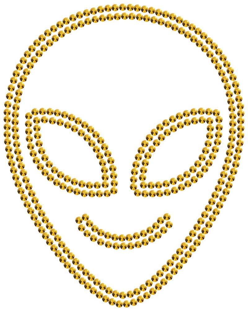 Трафарет Милый инопланетянин — RHT_UFO2_SS10_GOLD