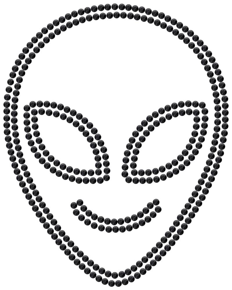 Трафарет Милый инопланетянин — RHT_UFO2_SS10_JET_BLACK