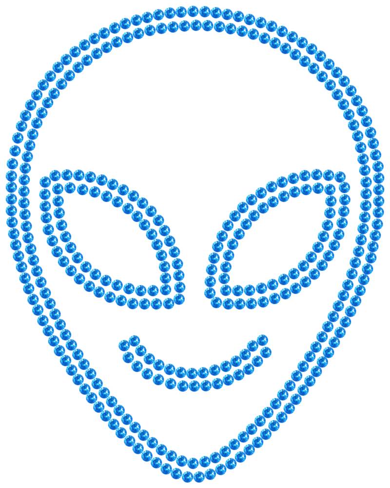 Трафарет Милый инопланетянин — RHT_UFO2_SS10_LT_SAPPHIRE