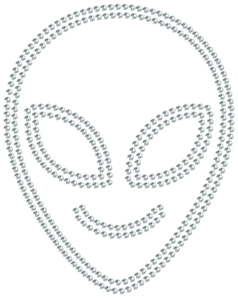 Трафарет Милый инопланетянин — RHT_UFO2_SS12_CRYSTAL_CLEAR