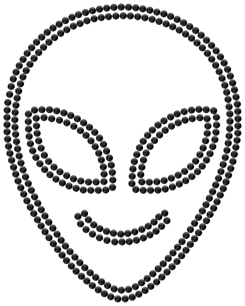 Трафарет Милый инопланетянин — RHT_UFO2_SS16_JET_BLACK