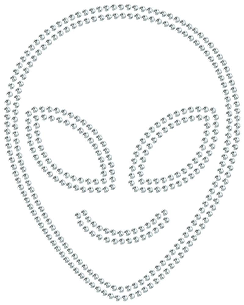 Трафарет Милый инопланетянин — RHT_UFO2_SS6_CRYSTAL_CLEAR