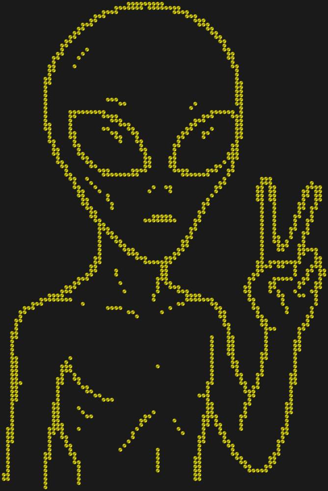Трафарет Инопланетянин — RHT_UFO4_SS10_CITRINE