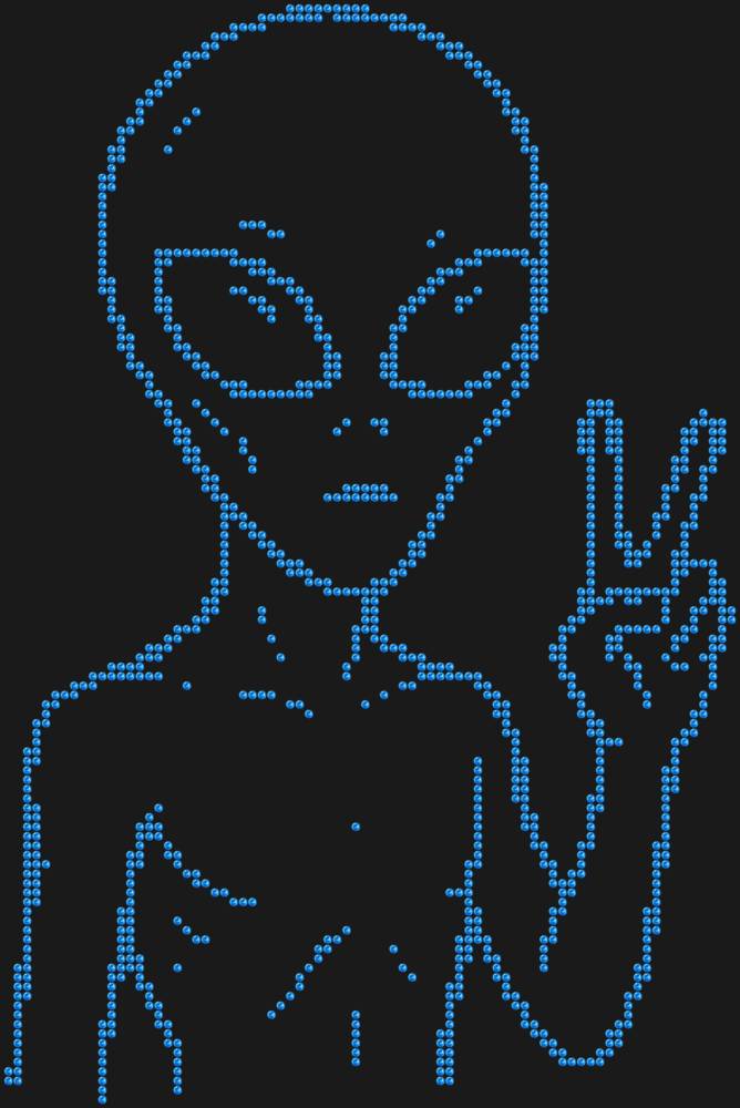 Трафарет Инопланетянин — RHT_UFO4_SS10_LT_SAPPHIRE