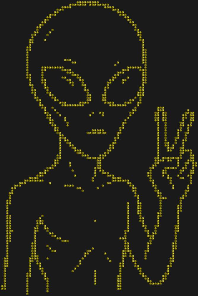 Трафарет Инопланетянин — RHT_UFO4_SS10_OLIVE